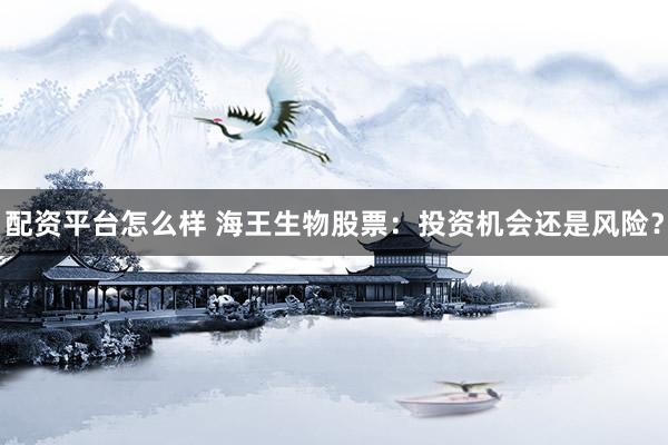 配资平台怎么样 海王生物股票：投资机会还是风险？