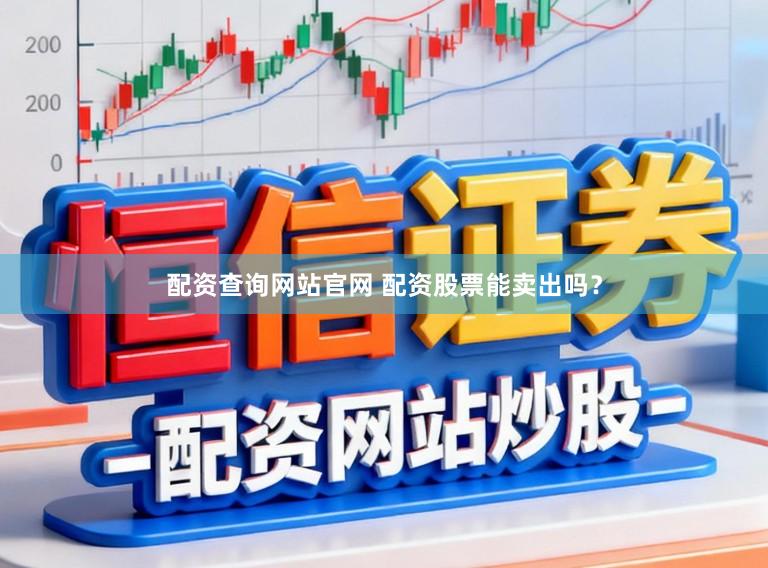 配资查询网站官网 配资股票能卖出吗？